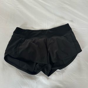 Black Lululemon Speed up Shorts